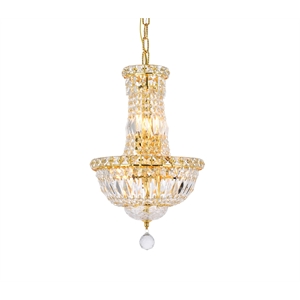 Elegant Lighting Tranquil 12&quot 6 Light Royal Crystal Chandelier