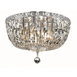 Elegant Lighting Tranquil 16&quot 6 Light Royal Crystal Flush Mount