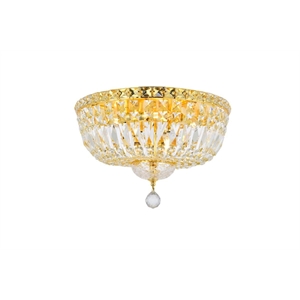 Elegant Lighting Tranquil 16&quot 6 Light Royal Crystal Flush Mount