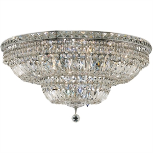 Elegant Lighting Tranquil 30&quot 18 Light Royal Crystal Flush Mount