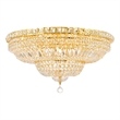 Elegant Lighting Tranquil 18-Light Metal & Crystal Flush Mount in Gold