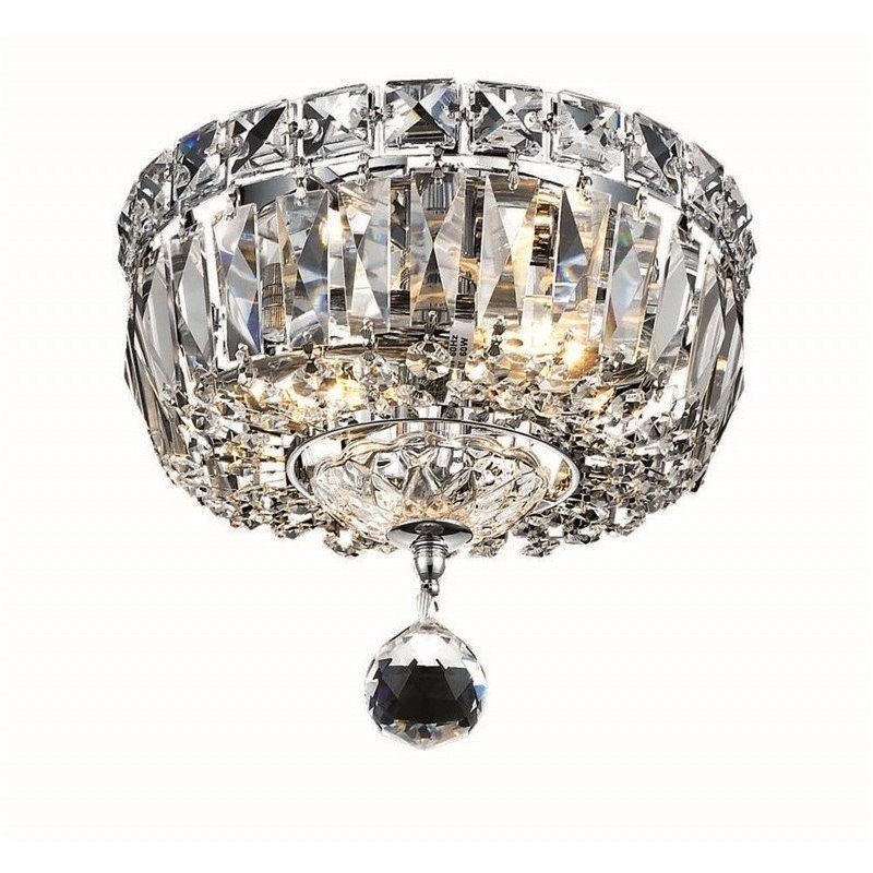 Elegant Lighting Tranquil 8 2 Light Royal Crystal Flush Mount Elegant Lighting Tranquil 8