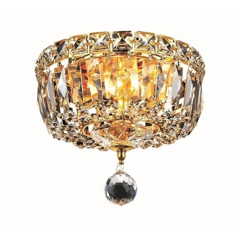 Elegant Lighting Tranquil 8 2 Light Royal Crystal Flush Mount Elegant Lighting Tranquil 8