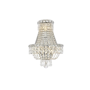 Elegant Lighting Tranquil 12&quot 3 Light Royal Crystal Wall Sconce