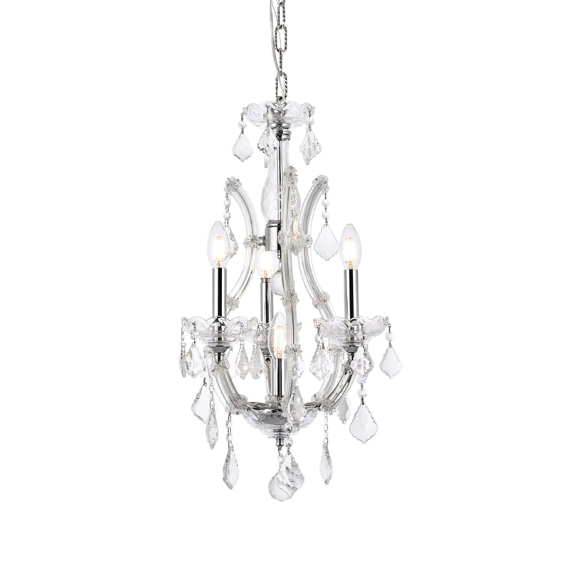 Elegant Lighting Maria Theresa 4 Light Royal Crystal Chandelier