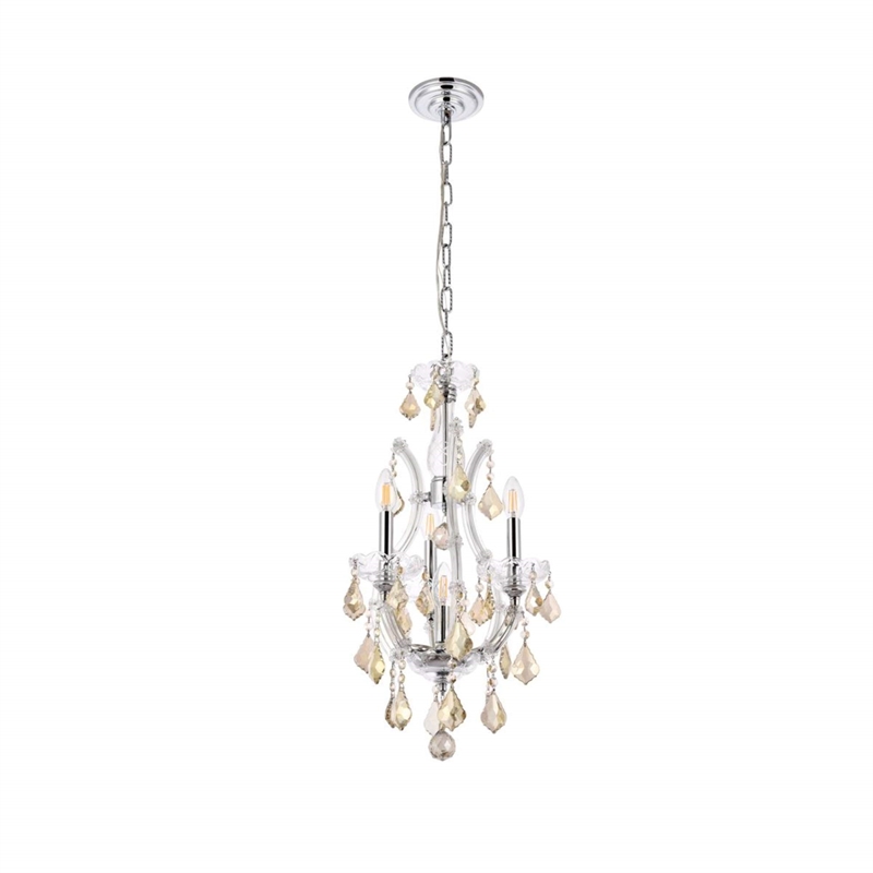 Elegant Lighting Maria Theresa 4 Light Royal Crystal Chandelier
