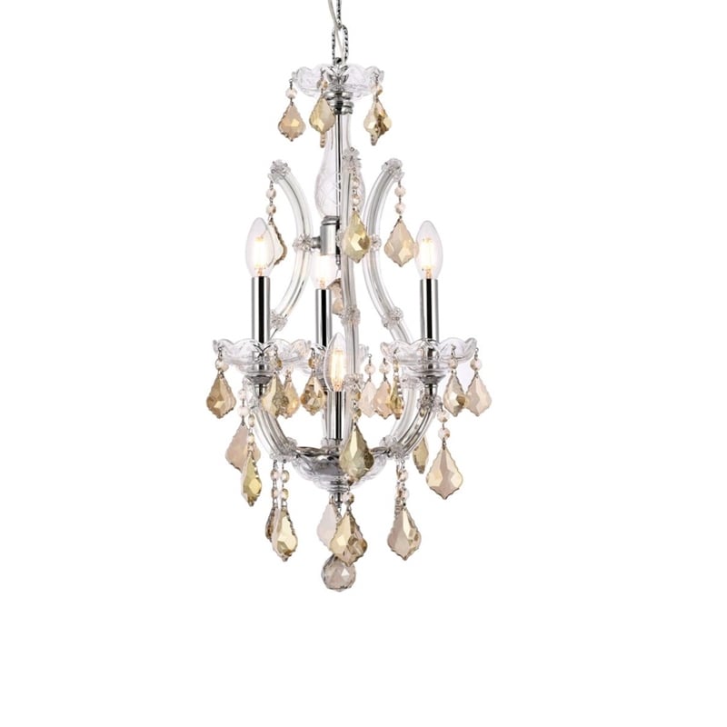 Elegant Lighting Maria Theresa 4 Light Royal Crystal Chandelier