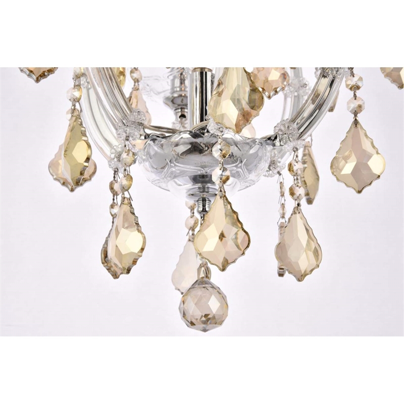Elegant Lighting Maria Theresa 4 Light Royal Crystal Chandelier