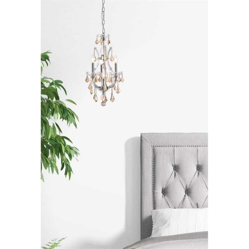 Elegant Lighting Maria Theresa 4 Light Royal Crystal Chandelier