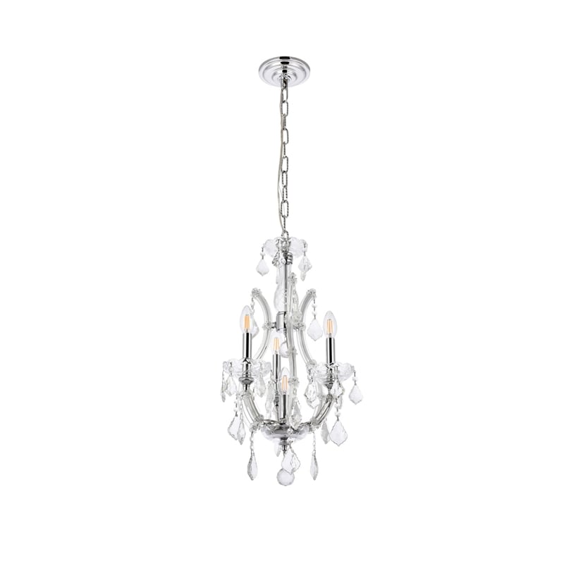 Elegant Lighting Maria Theresa 4 Light Royal Crystal Chandelier