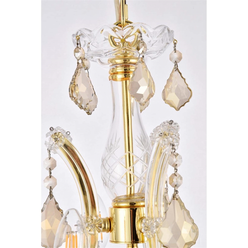 Elegant Lighting Maria Theresa 4 Light Royal Crystal Chandelier