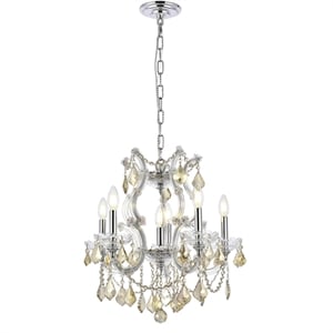 Elegant Lighting Maria Theresa 20&quot 6 Light Royal Crystal Chandelier