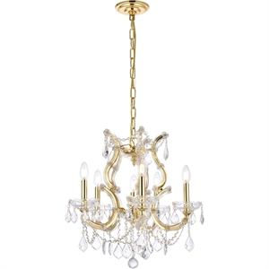 Elegant Lighting Maria Theresa 20&quot 6 Light Royal Crystal Chandelier