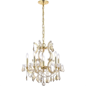 Elegant Lighting Maria Theresa 20&quot 6 Light Royal Crystal Chandelier