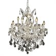 Elegant Lighting Maria Theresa 13 Light Glass Royal Crystal Chandelier in Chrome