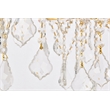 Elegant Lighting Maria Theresa 13 Light Glass Royal Crystal Chandelier in Gold