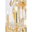 Elegant Lighting Maria Theresa 13 Light Glass Teak Crystal Chandelier in Gold