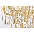 Elegant Lighting Maria Theresa 13 Light Glass Teak Crystal Chandelier in Gold