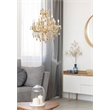 Elegant Lighting Maria Theresa 13 Light Glass Teak Crystal Chandelier in Gold