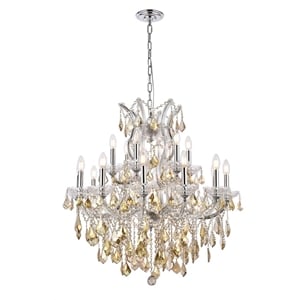 Elegant Lighting Maria Theresa 30&quot 19 Light Royal Crystal Chandelier