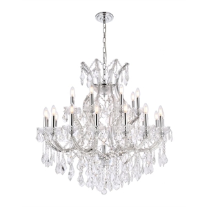 Elegant Lighting Maria Theresa 36&quot 24 Light Royal Crystal Chandelier