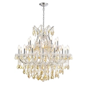 Elegant Lighting Maria Theresa 36&quot 24 Light Royal Crystal Chandelier