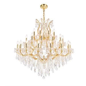 Elegant Lighting Maria Theresa 44&quot 37 Light Royal Crystal Chandelier