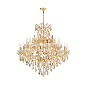 Elegant Lighting Maria Theresa 44&quot 37 Light Royal Crystal Chandelier