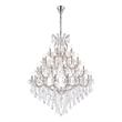 Elegant Lighting Maria Theresa 49-Light Crystal Glass Chandelier in Chrome/Clear