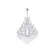 Elegant Lighting Maria Theresa 49-Light Crystal Glass Chandelier in Chrome/Clear