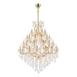 Elegant Lighting Maria Theresa 49-Light Crystal Glass Chandelier in Gold/Clear
