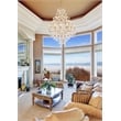 Elegant Lighting Maria Theresa 49-Light Crystal Glass Chandelier in Gold/Clear