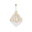 Elegant Lighting Maria Theresa 49-Light Crystal Glass Chandelier in Gold/Clear
