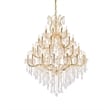 Elegant Lighting Maria Theresa 49-Light Crystal Glass Chandelier in Gold/Clear
