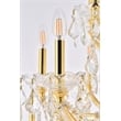 Elegant Lighting Maria Theresa 49-Light Crystal Glass Chandelier in Gold/Clear