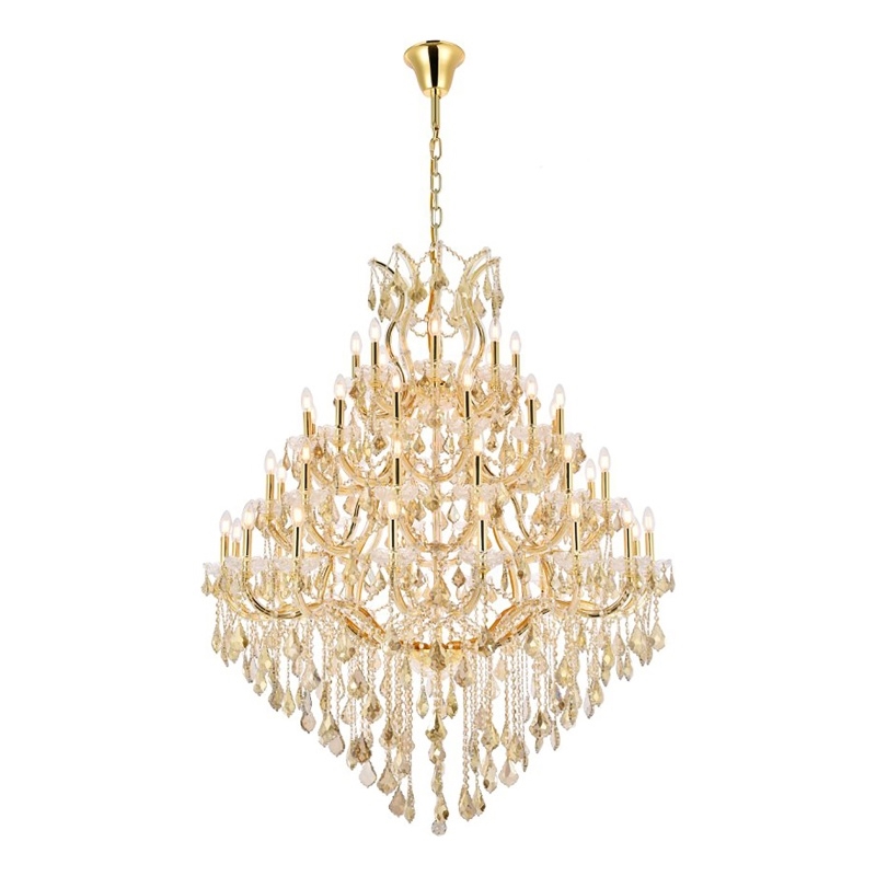 Elegant Lighting Maria Theresa 49-Light Royal Crystal Chandelier in Gold/Clear