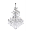 Elegant Lighting Maria Theresa 84 Light Glass Royal Crystal Chandelier in Chrome