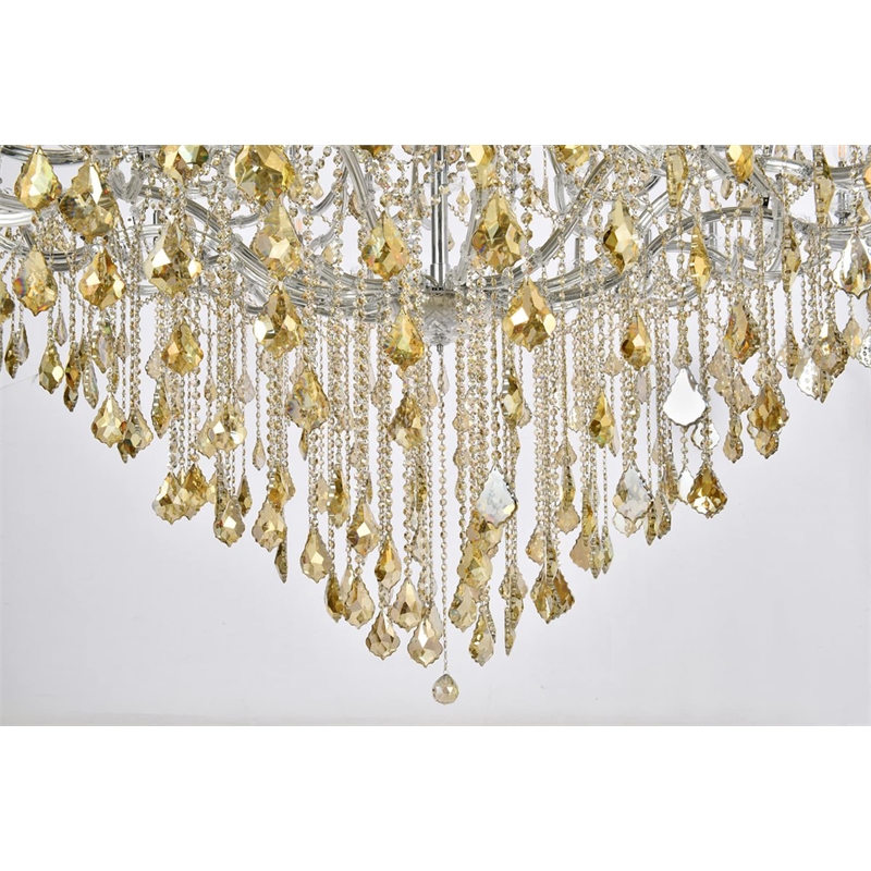 Elegant Lighting Maria Theresa 84 Light Glass Royal Crystal Chandelier in Chrome