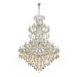Elegant Lighting Maria Theresa 84 Light Glass Royal Crystal Chandelier in Chrome