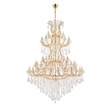 Elegant Lighting Maria Theresa 84 Light Glass Royal Crystal Chandelier in Gold