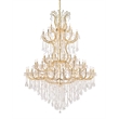 Elegant Lighting Maria Theresa 84 Light Glass Royal Crystal Chandelier in Gold