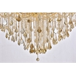 Elegant Lighting Maria Theresa 84 Light Glass Royal Crystal Chandelier in Gold