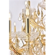 Elegant Lighting Maria Theresa 84 Light Glass Royal Crystal Chandelier in Gold