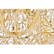 Elegant Lighting Maria Theresa 84 Light Glass Royal Crystal Chandelier in Gold