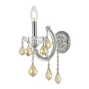 Elegant Lighting Maria Theresa 12&quot Royal Crystal Chrome Wall Sconce