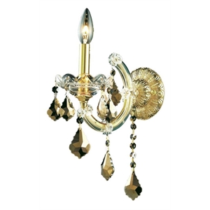 Elegant Lighting Maria Theresa 12&quot Royal Crystal Gold Wall Sconce