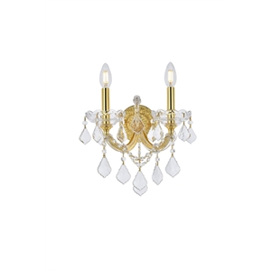 Elegant Lighting Maria Theresa 16&quot 2 Light Royal Crystal Wall Sconce