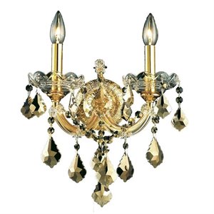 Elegant Lighting Maria Theresa 16&quot 2 Light Royal Crystal Wall Sconce