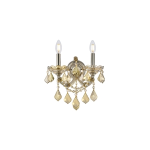 Elegant Lighting Maria Theresa 16&quot 2 Light Royal Crystal Wall Sconce