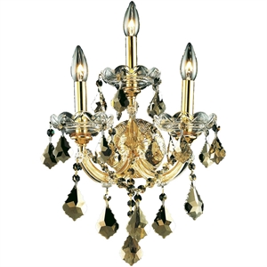 Elegant Lighting Maria Theresa 22&quot 3 Light Royal Crystal Wall Sconce